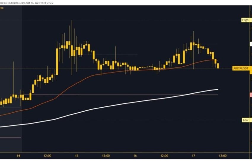  ApeCoin and Akita Inu: ApeCoin slipped below the EMA 200