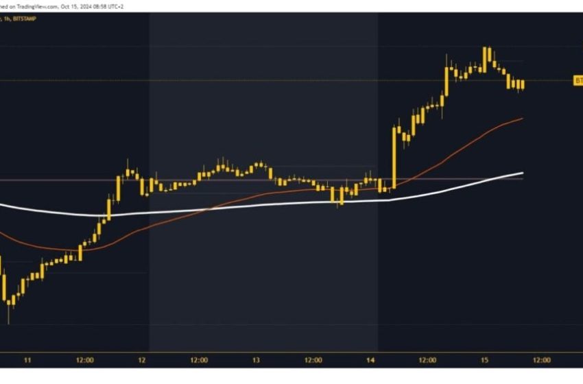  The price of Bitcoin rose to a new weekly high this morning