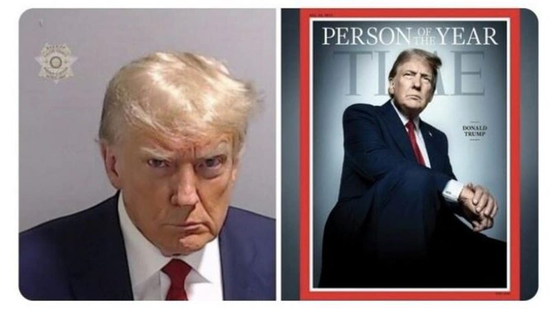  Trump posts ‘how it’s going’ message contrasting Time Person of the Year cover with mugshot