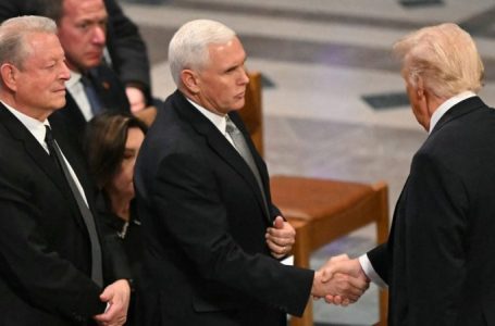 Trump, Pence shake hands at Carter funeral in first public meeting since leaving office