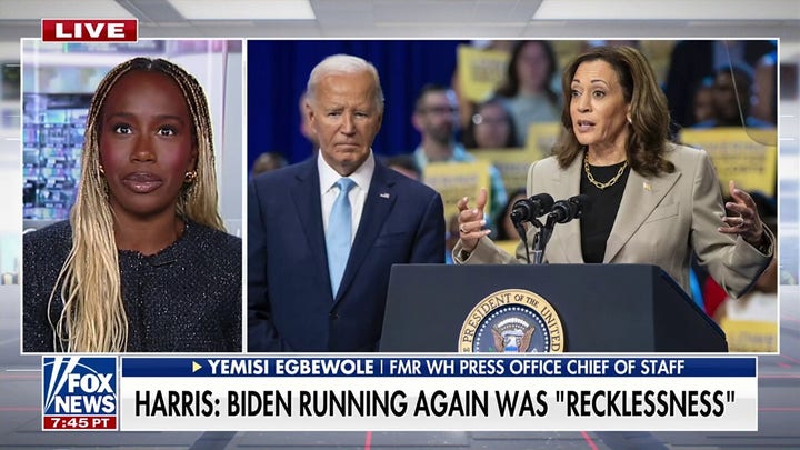 Harris is speaking. This time, she isn’t bending to Biden’s bullies