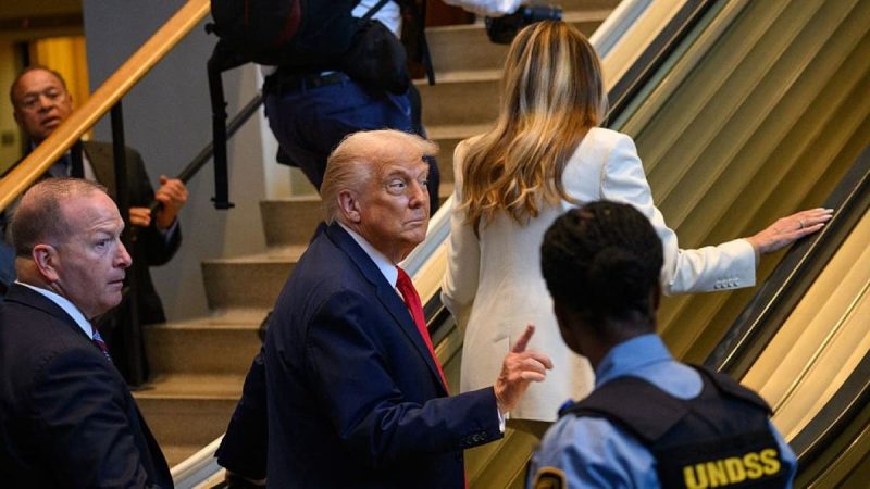 Trump draws laughs from world leaders moments into UN speech