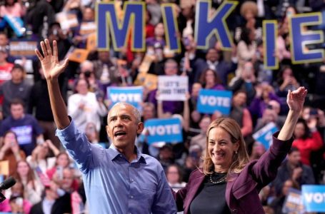 Obama’s presence and Trump’s policies consume 11th-hour rally to keep NJ blue