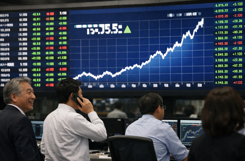 Nikkei 225 Index wavers as Japan bond yields and tech stocks rise